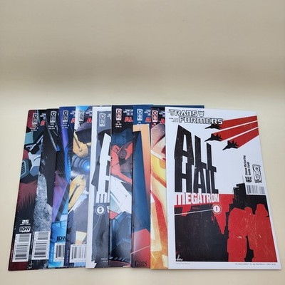 TRANSFORMERS All Hail Megatron (IDW 2008) Lot of 9 Issues #1-5, 11, 13-15 VF+/NM