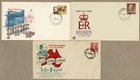 Australia 1949- 1957 lot group FDC x3 inc NSW Postmarks 1/7d QEII Unsealed