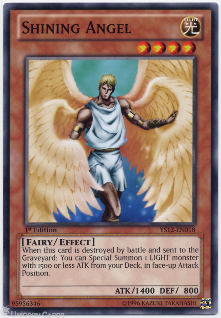 YS12-EN018 Shining Angel 1st Edition Mint YuGiOh Card