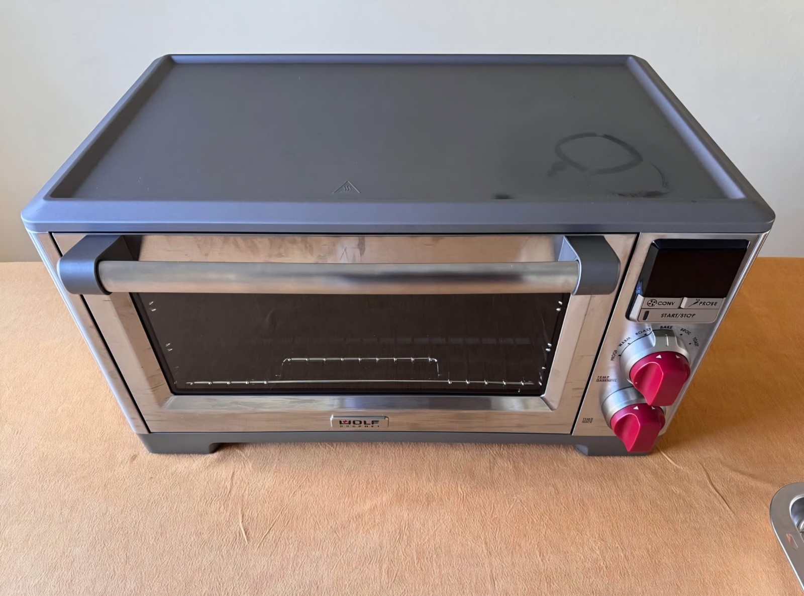 WOLF GOURMET ELITE DIGITAL COUNTERTOP CONVECTION TOASTER OVEN RED KNOBS ...