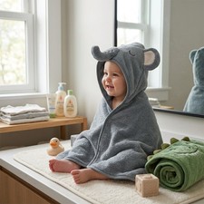 Baby Bathrobe Infant Bath Towel Boy Girl Blankets Swaddle With Hood Cartoon
