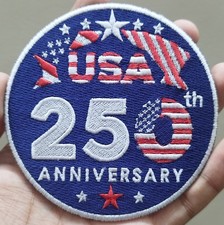 USA 250th Anniversary Patriotic American Iron On Patch-Sew Patch - Embroidered