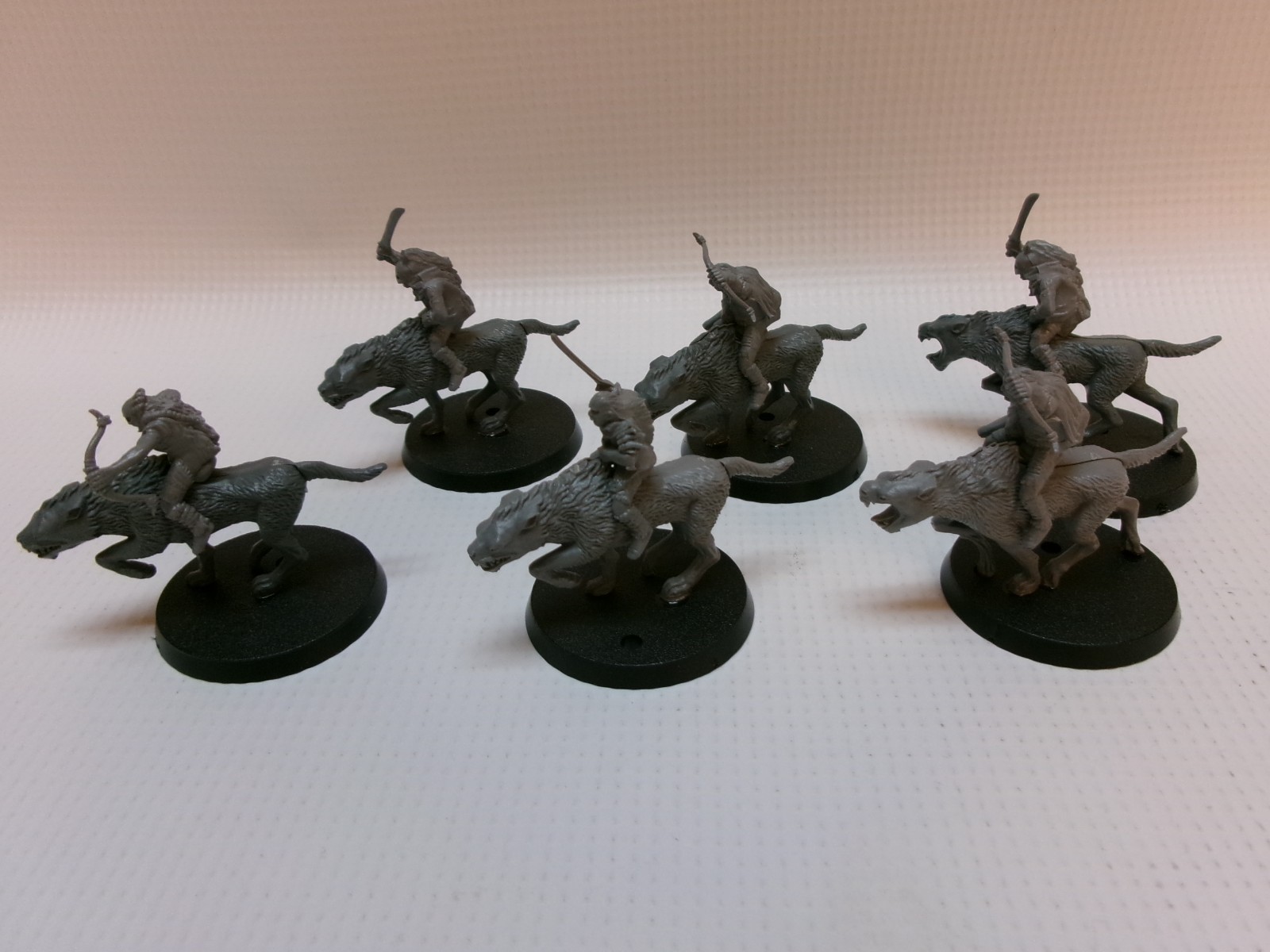 Warg Riders The Hobbit Lord of the Rings Games Workshop x6 Plastic Miniature