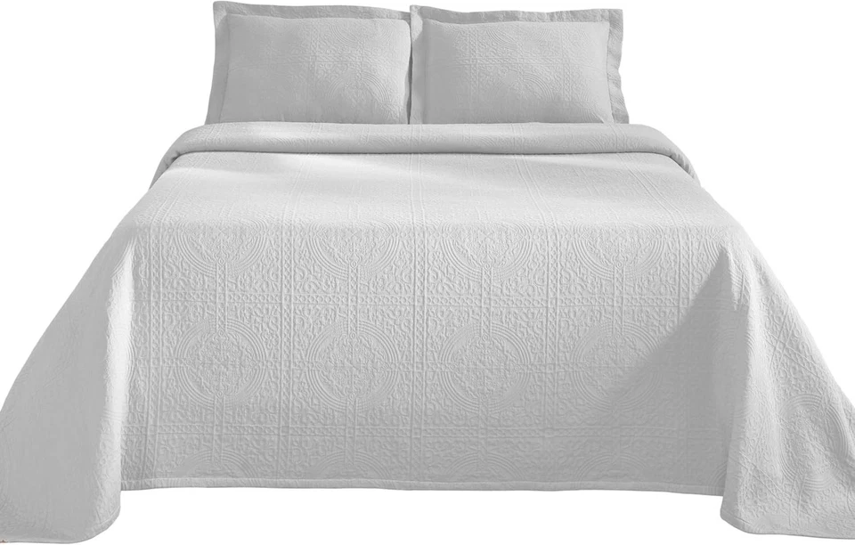 Juego de colcha de algodón Fleur De Lis, mantas cálidas, ropa de cama para todas las estaciones, dormitorio... Foto 2 de 4