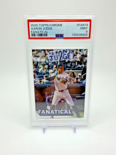 2025 Topps Chrome AARON JUDGE FANATICAL CASE HIT SSP INSERT #FAN14 PSA 9