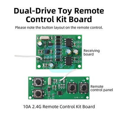 4-CH 2.4GHz Wireless Remote Control Receiver Board Kit for Toy Car Boat Models