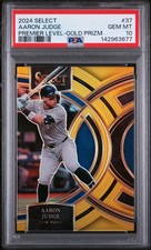 2024 Panini Select Premier Level Aaron Judge #37 Gold Prizm PSA 10