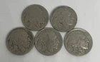1927 1935 1936 1936-D 1937 Buffalo Nickel Lot of 5
