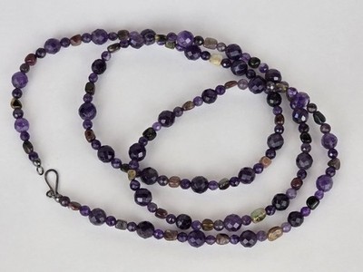 Jay King Sterling Silver Faceted Amethyst 42'' Opera Length Gemstone Necklace