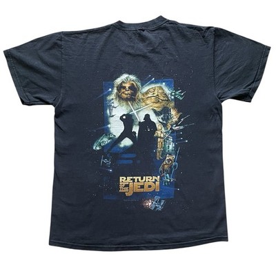 Vintage 90s Star Wars T Shirt Large Men s Return Of The Jedi Poster 1997 Rare