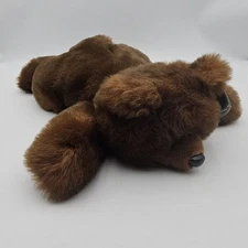 Purrfection by MJC Brown Flat Bear Plush 12 Inch 1988 Baby Minky Stuffed Animal 