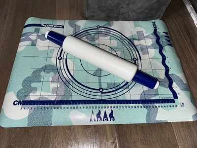 Tupperware Backmatte und Nudelholz Teigrolle Teigroller