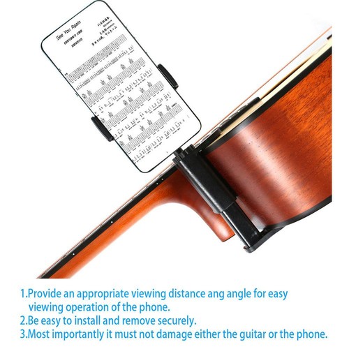 Verstellbarer Gitarrentelefonhalter stark Musikinstrument Telefonständer B4F9 - Bild 7 von 9