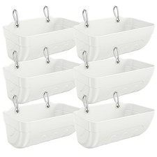 Goat Feeders Hanging, Chicken Waterer Feeder Trough for Poultry Livestock 6 ...