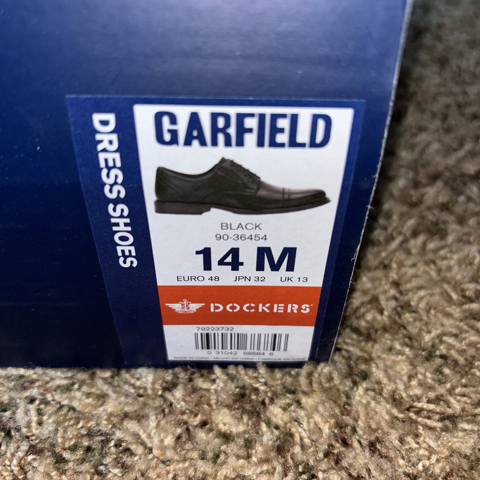 SAOLA Scarpa Oxford Dockers uomo Garfield taglia 14 M abito business punta cappuccio nero 90 36454