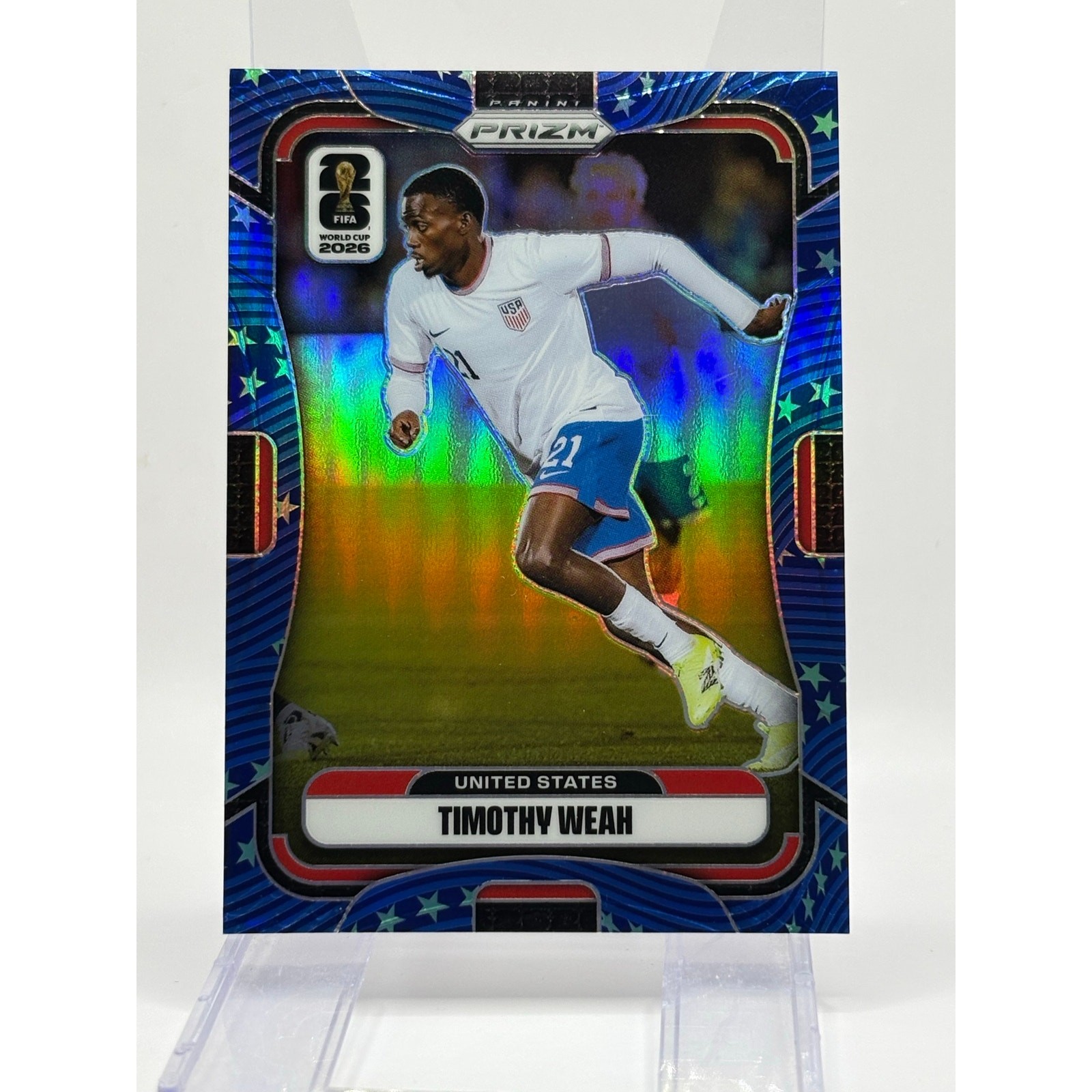 2026 Panini Prizm FIFA World Cup Timothy Weah Old Glory Prizm 51/94 SP USA