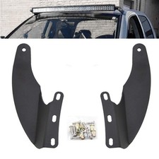 52 Inch Curved Light Bar Upper Roof Windshield Mounting Brackets Compatible w...