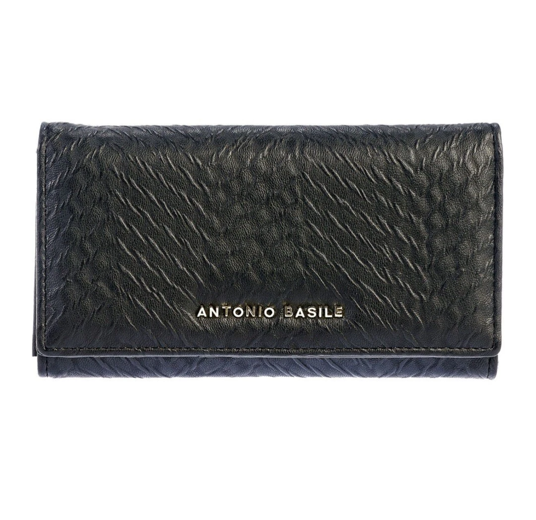 Portafoglio Lungo Da Donna In Pelle PU Con Cerniera - Grande Capacità Per Cellulare, Banconote E Carte - Design Classico Elegante - Nero, 19x11x2 Cm