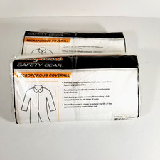 Set Of 2 Body Guard Safety Gear Microporous Coveralls Zippered One Size Sealed