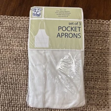 Bakers And Chefs White Cloth Aprons Set Of 3