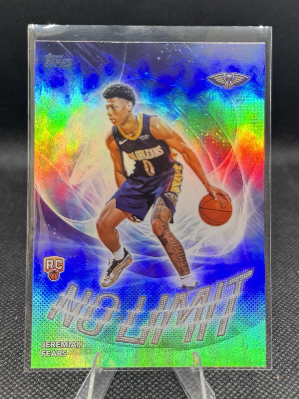 2025-26 Topps Jeremiah Fears No Limit #NL-7 Rainbow Foil Pelicans