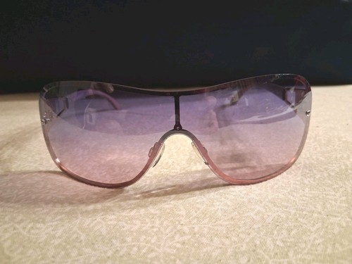 Occhiali da sole Rocawear scudo montatura oro rosa lenti viola sfumate unisex - Foto 2 di 9