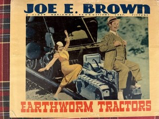 Eartworm Tractors 1936 First National 11x14" comedy lobby card Joe E. Brown