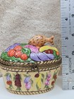 Vintage LARGE Limoges Fruit Vegetable Fish Basket Peint Main Trinket Box — photo 4