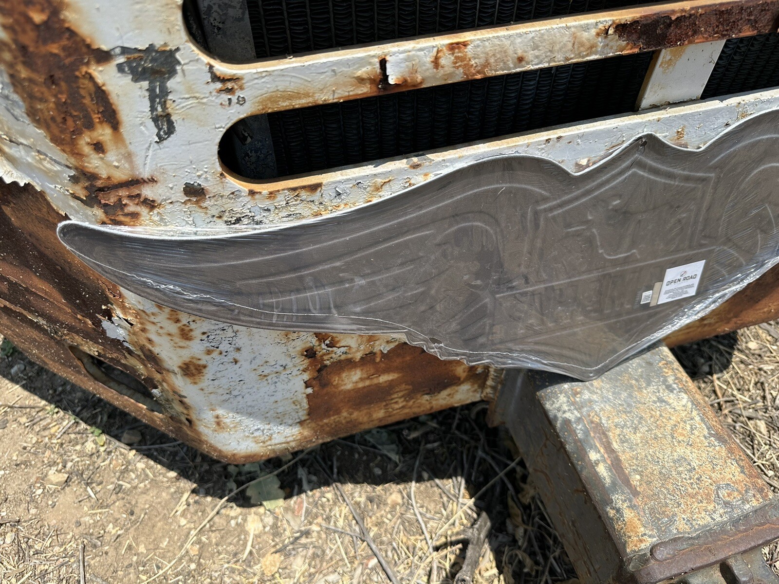 RARE! VINTAGE Rustic Style Yamaha Motorcycles 30" Metal Sign Embossed w/ Wings