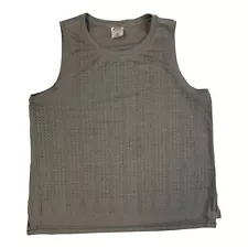 Members Mark Everyday Perforated Tank Heather Grey Size XXL