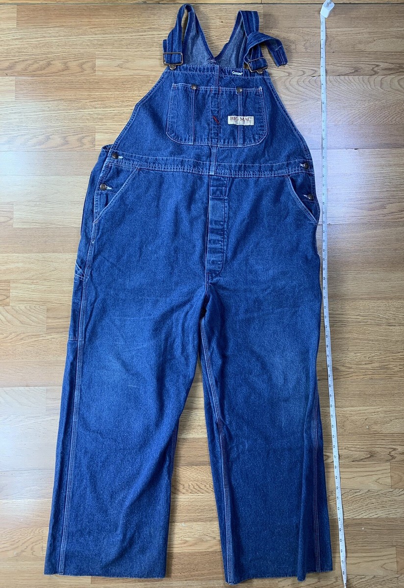 パンツ 1970s BIG MAC Canvas Overall Size W40 True 80s Big Mac XXL Work Trousers Bibs Overalls Dungarees Chore