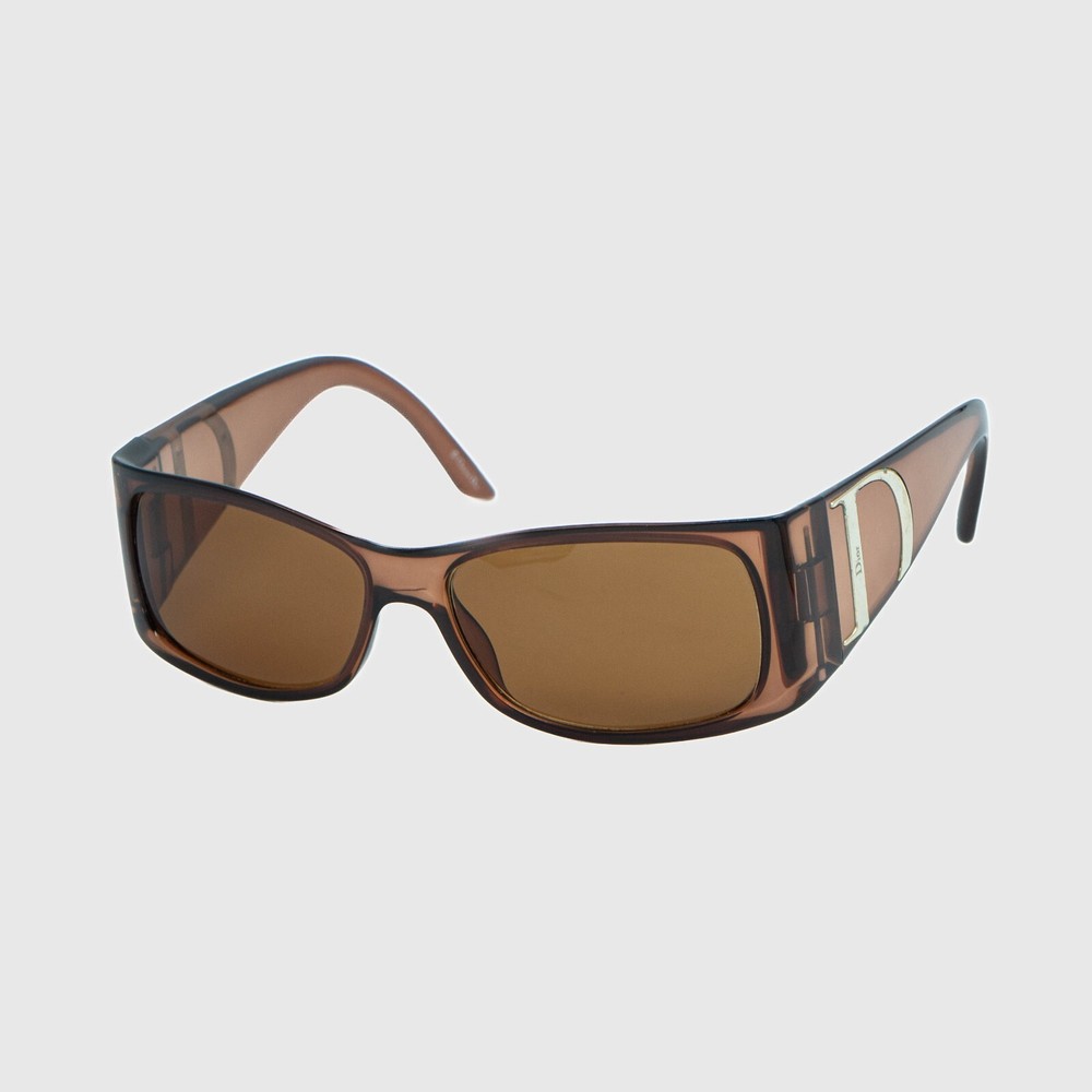 Christian DIOR D 2 Shaded Brown Gold Logo Vintage 90s 00s