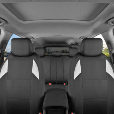 Monaco Seat Covers for Cars Full Set Front & Back Seat Auto Truck SUV Black