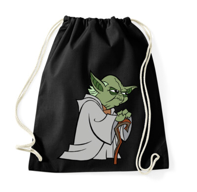 Youth Designz Baumwoll Beutel Turnbeutel Tasche Star Space Wizard Yoda Luke Wars
