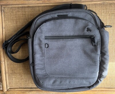 EUC Travelon Shoulder/Crossbody Bag Anti-Theft RFID Active Tour Bag Gray