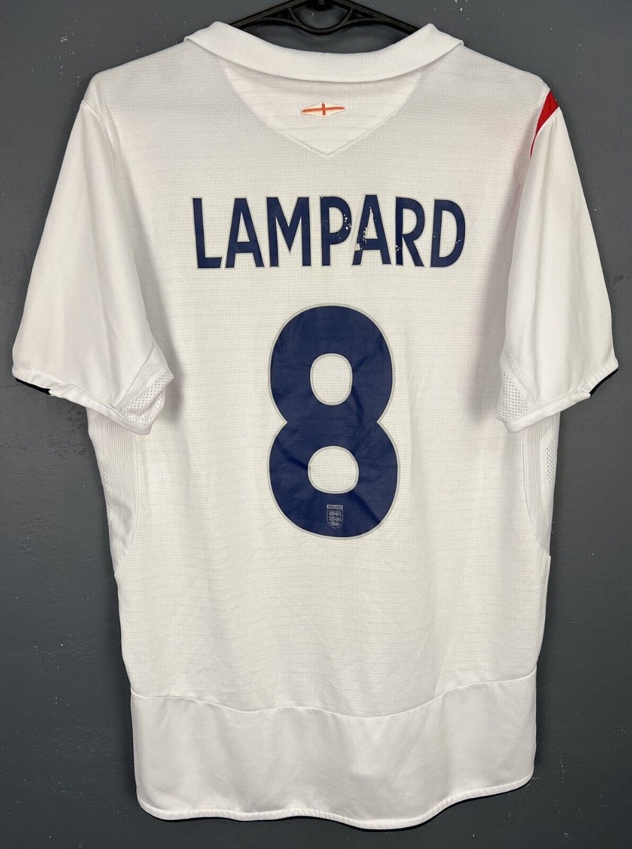MEN'S ENGLAND NATIONAL 2006/2007 LAMPARD #8 SOCCER FOOTBALL SHIRT