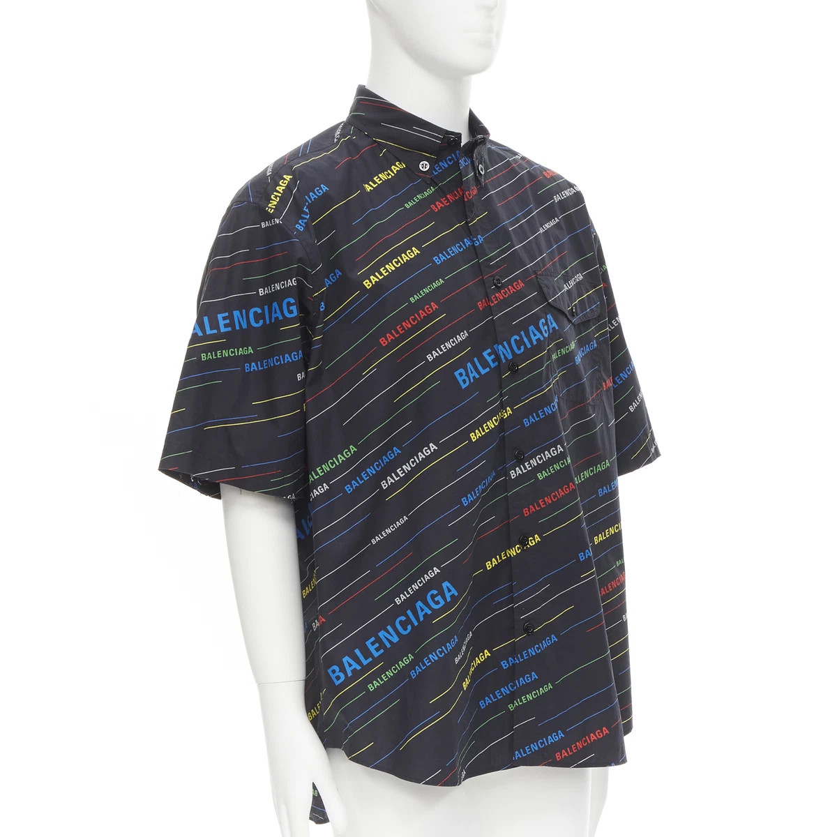 Balenciaga Oversized Monogram Shirt Santa Eulalia #77 Balenciaga Oversized Monogram Shirt Santa Eulalia