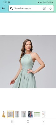 Clothfun Women's Halter Bridesmaid Dresses Long Chiffon Formal Dresses...20plus  | eBay