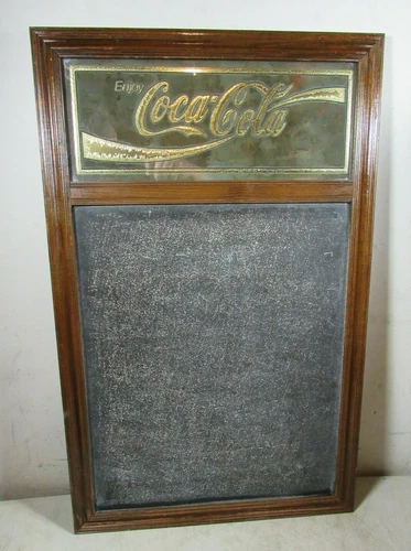 Vintage Coca-Cola Wall Hanging Advertising Chalkboard Mirror Sign