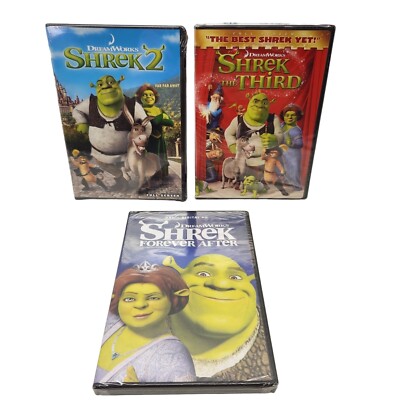 Shrek DVD Lot Shrek 2, The Third, Forever After Mike Myers, Eddie  Murphy