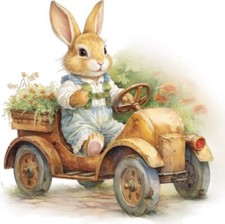 Colourful Peter Rabbit Floral Car Wall Art Bedroom Nursery Vinyl Sticker Decal