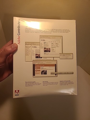 NEW ADOBE CONTRIBUTE 4 COMPUTER WEB PUBLISHING SOFTWARE BOX DAMAGE FACTORY SEAL - Picture 7 of 14
