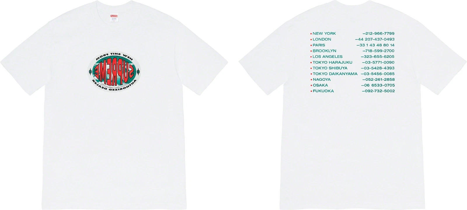 Supreme FW19 New Shit Tee BLANC TAILLE MEDIUM NEUF SCELLÉ EN USINE 