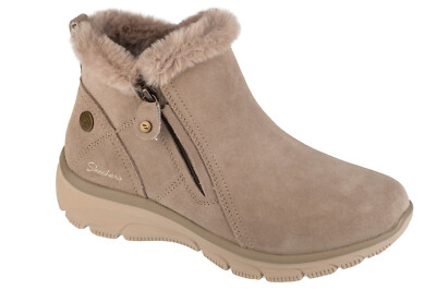 Winterschuhe Damen, Skechers Easy Going - High Zip 2, Beige