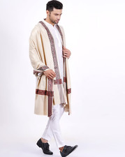 Indian Oversize Wedding Shawl Men's Pashmina Wool Paisley Throw Scarf Stole Wrap