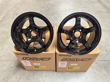 RAYS GRAMLIGHTS 57CR 15x8 4x100 35 CIVIC FIT INTEGRA MIATA MX5 WHEEL RIM G.BLACK