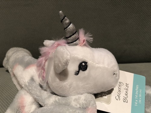 Hudson Baby EINHORN Lovey SICHERHEITSDECKE Sterne PINK Neu mit Etikett Baby MÄDCHEN Dusche Geschenk - Bild 1 von 6