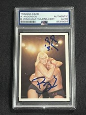 ARN ANDERSON & BARRY WINDHAM 1988 WONDERAMA NWA SIGNED AUTOGRAPHED CARD PSA/DNA