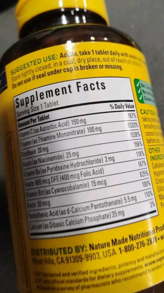 Lote de 2 💊Complejo B Hecho en la Naturaleza con C 360ct Exp04/2026+ #7292 Envío Gratis🚚📦 Foto 3 de 3