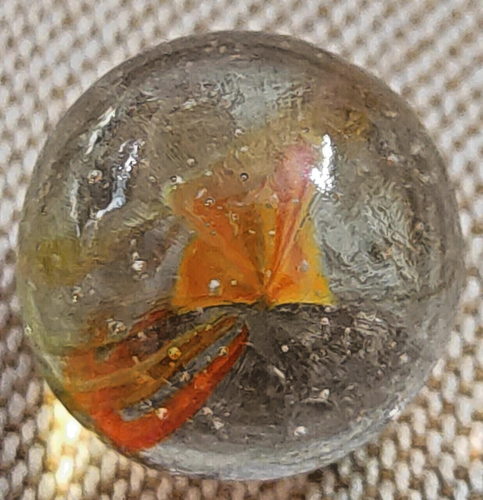 Old marbles peewee 4 no cats eye 4 veins & extra streak on surface 3 yellow 1 or - Picture 18 of 24